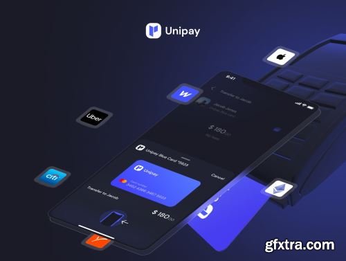 Unipay: Wallet App iOS UI Design System v1.1 Ui8.net