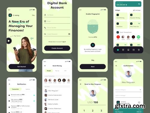 Uwang - Bank & Finance Apps UI KIT Ui8.net