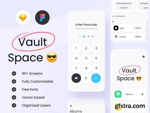 Vault app UI Kit Ui8.net