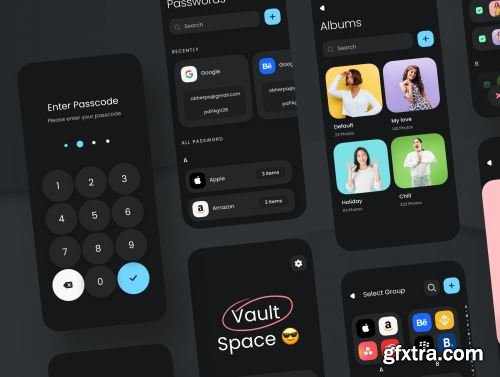 Vault app UI Kit Ui8.net