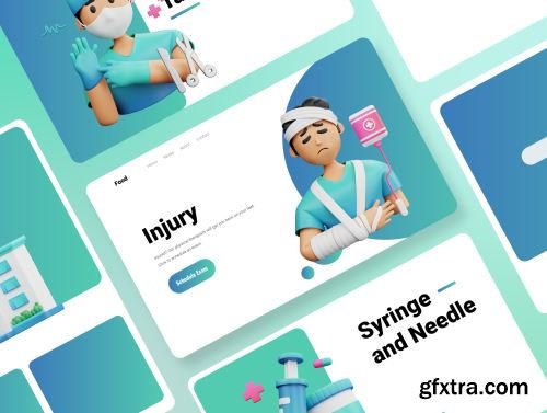 30 3D Medical and Healthcare Icon Set Ui8.net
