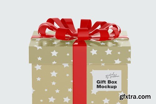 Kraft Paper Gift Box With Glossy Bow SLMQQBQ