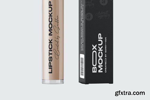 Lipstick Tube with Box Mockup NN8FENE