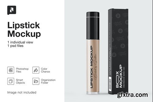 Lipstick Tube with Box Mockup NN8FENE