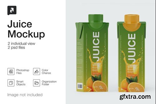 250ml Matte Juice Carton Package Mockup TN4GLVD