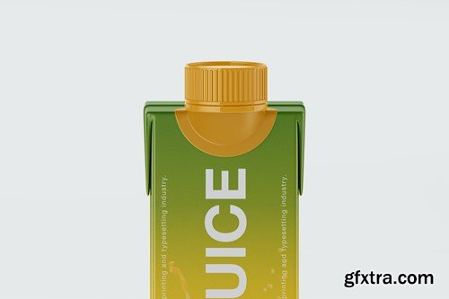 250ml Matte Juice Carton Package Mockup TN4GLVD