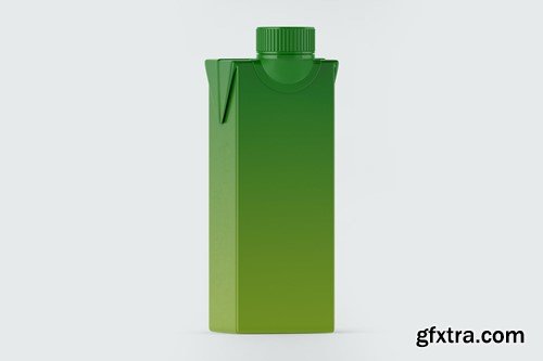 250ml Matte Juice Carton Package Mockup TN4GLVD