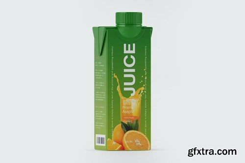 250ml Matte Juice Carton Package Mockup TN4GLVD