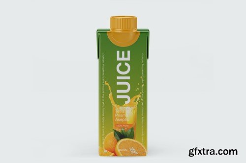 250ml Matte Juice Carton Package Mockup TN4GLVD