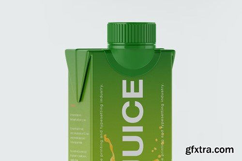 250ml Matte Juice Carton Package Mockup TN4GLVD