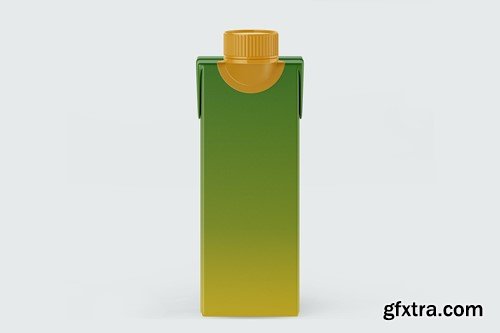 250ml Matte Juice Carton Package Mockup TN4GLVD