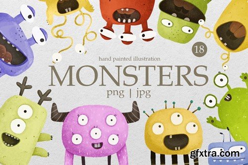 CARTOON MONSTER CHARACTERS. Halloween JZ45E87