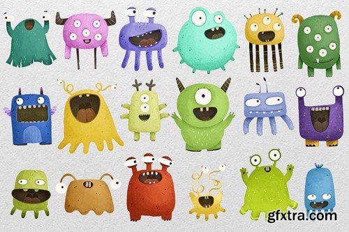 CARTOON MONSTER CHARACTERS. Halloween JZ45E87