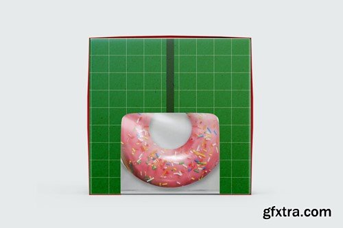 Kraft Box with Donut Mockup WGWVKX9