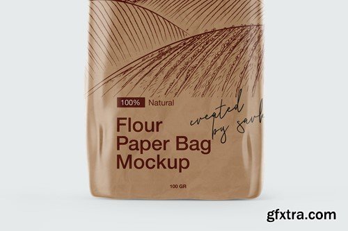 Kraft Paper Flour Bag Mockup 69VQD8Z