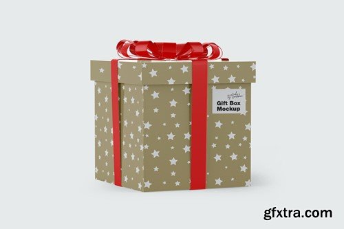 Kraft Paper Gift Box With Glossy Bow FRS6WEY