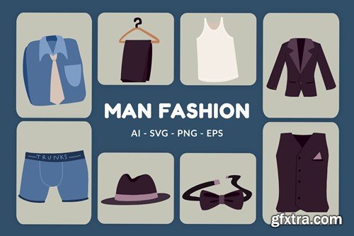 Man Fashion Vector Illustration v.2 SYRUJWL