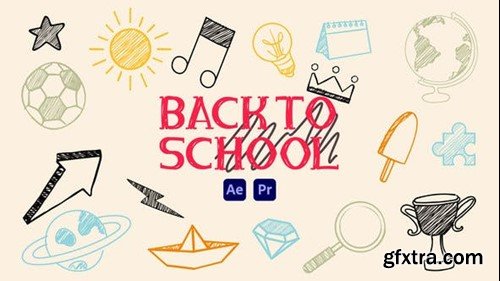 Videohive Back to School Scribble Icons 47641455