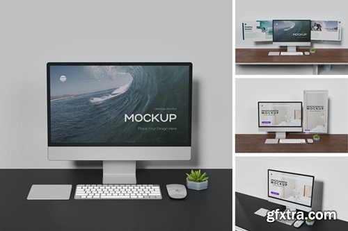 Desktop Monitor Mockup C3EBJWF