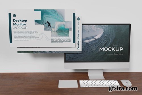 Desktop Monitor Mockup C3EBJWF