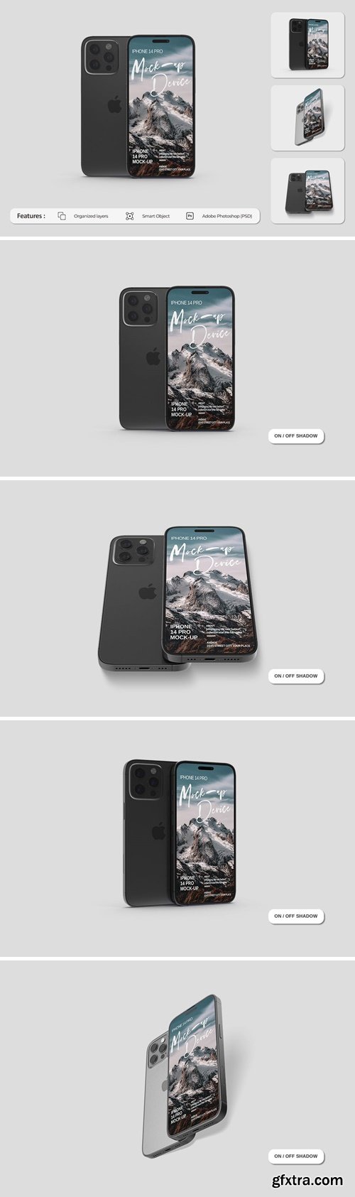 Black Iphone 14 Pro Mockup B4NYGBJ