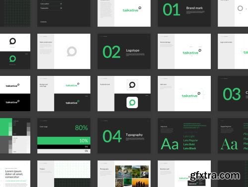 Talkative Brand Book & Style Guide Ui8.net