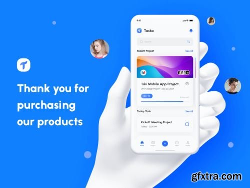 Taska - Task & Project Management App UI Kit Ui8.net