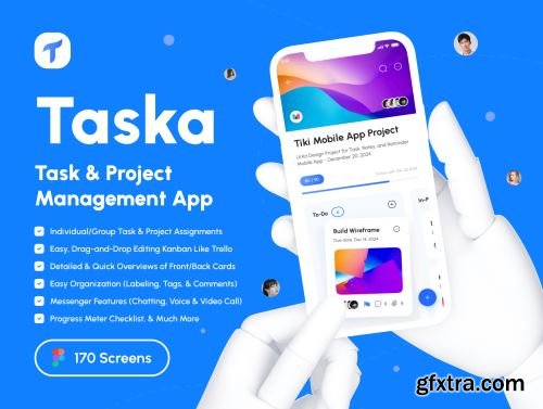 Taska - Task & Project Management App UI Kit Ui8.net