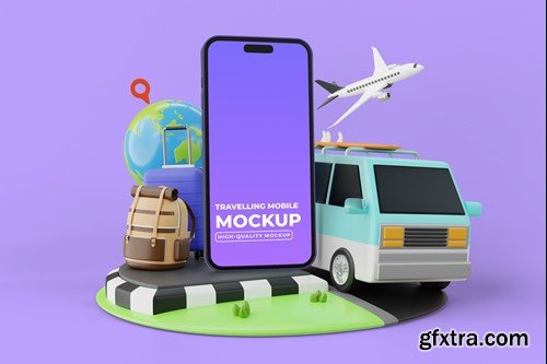 Travelling Mobile Mockup X7GADCY