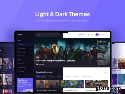 Beatrix - Live Streaming Dashboard Ui8.net