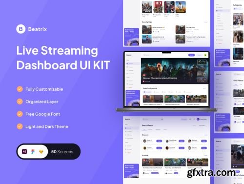 Beatrix - Live Streaming Dashboard Ui8.net