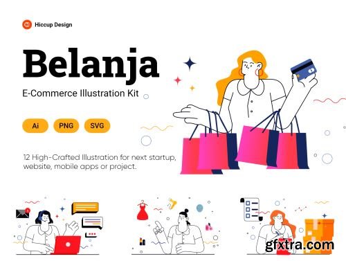 Belanja - E-commerce Illustrstion Kit Ui8.net