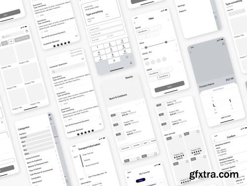 Buey E-commerce Wireframe Kit Ui8.net