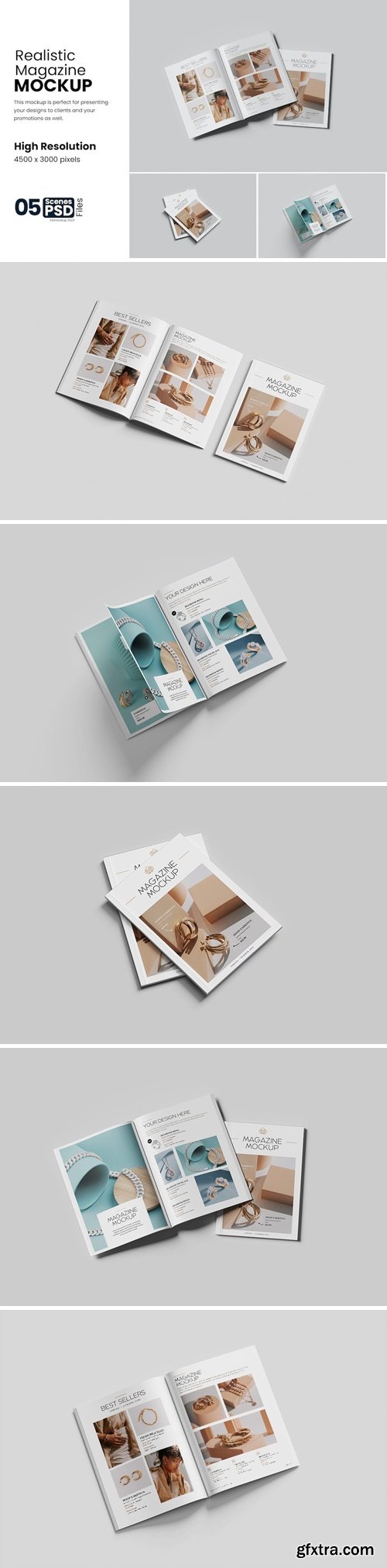 Realistic Magazine Mockup VAZ4XSR