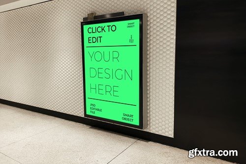 Signboard Screen Wall Mockup KXJBB23