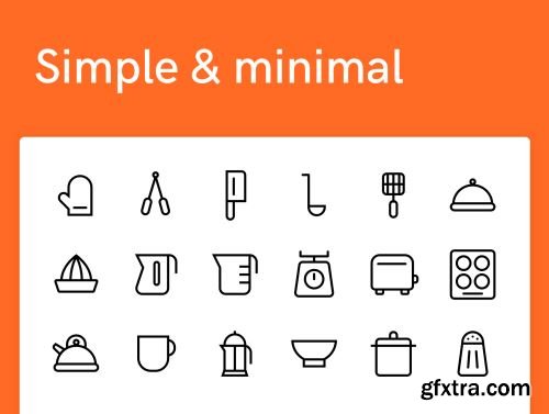 Super Simple Kitchen Icons 100 Ui8.net