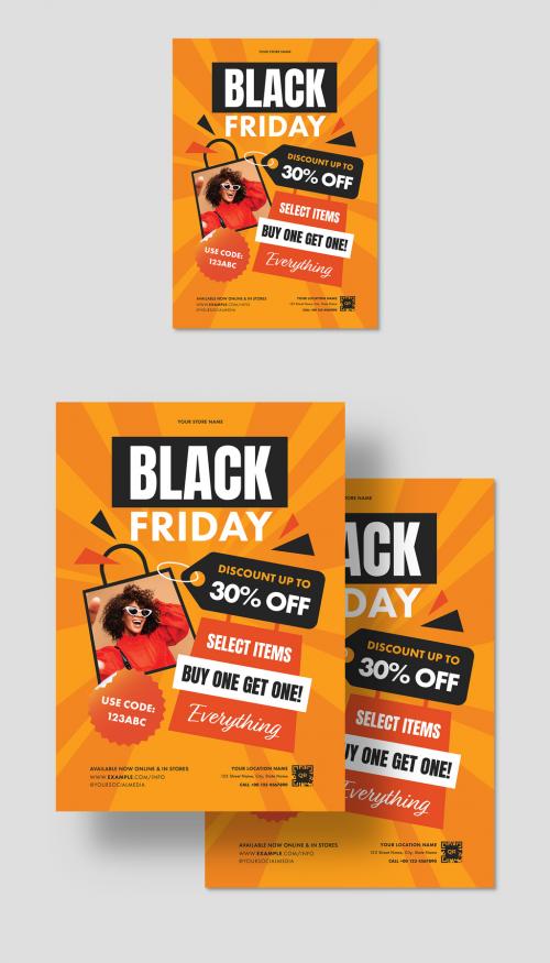 Black Friday Sale Flyer Template 637179325