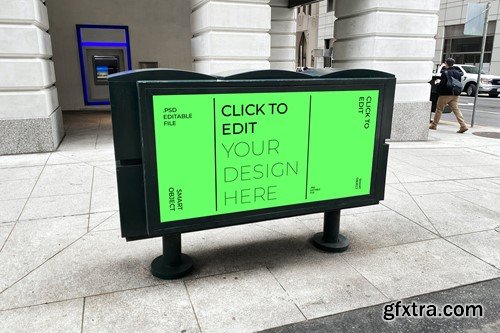 Street Ad Stand Mockup 4MYD3U5