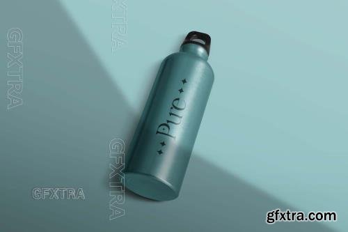 Pure Water Bottle Mockup H4P6XS5