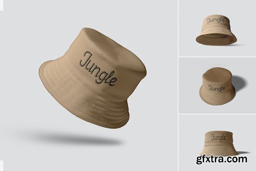 Cotton Bucket Hat Psd Mockups Set 2JQL38K