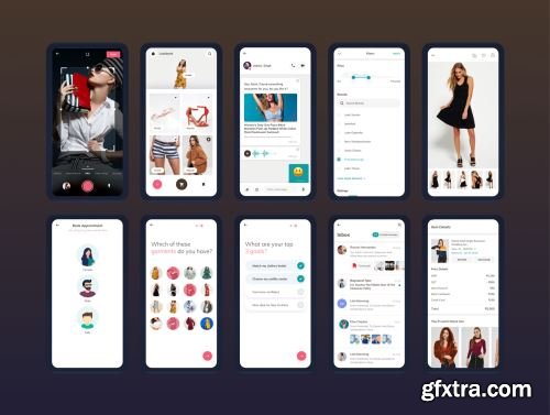 Button up fashion mobile app - UI kit Ui8.net
