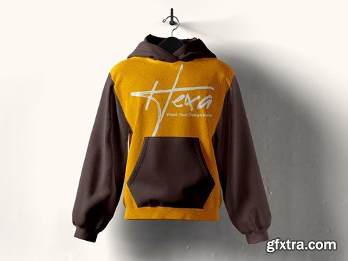 Realistic Hanging Hoodie Mockups Front and Back CM2TSGG