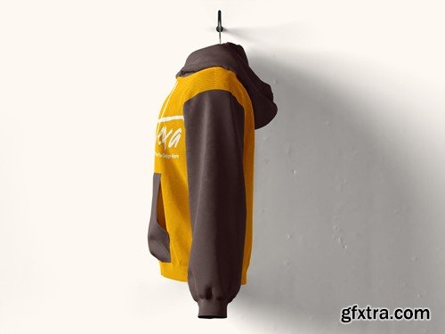 Realistic Hanging Hoodie Mockups Front and Back CM2TSGG