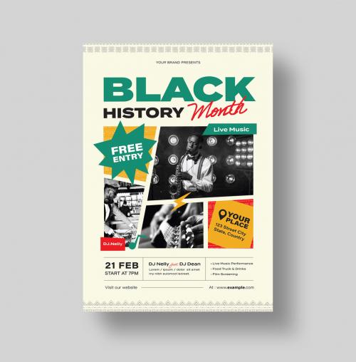 Black History Month Flyer Template 637171390