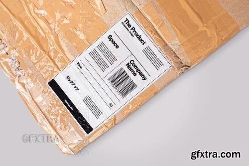 PSD Delivery Package Sticker Mockup RTFGVCZ