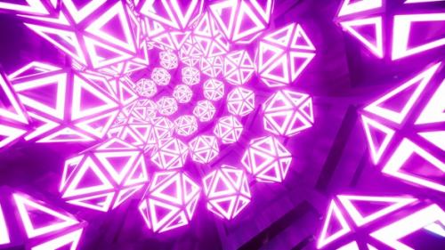 Videohive - Glow Neon Light Platonic Tunnel Vj Loop - 47635949 - 47635949