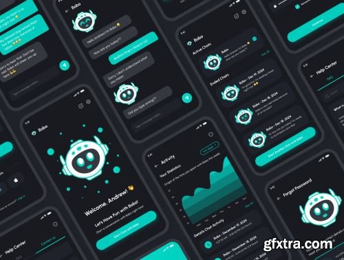 Bobo - ChatBot Messenger App UI Kit Ui8.net