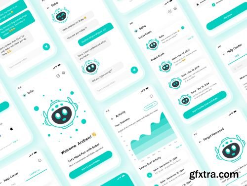 Bobo - ChatBot Messenger App UI Kit Ui8.net