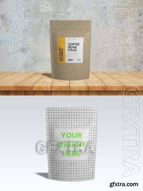 Coffee Bean Pouch Mockup 9AYBCB8