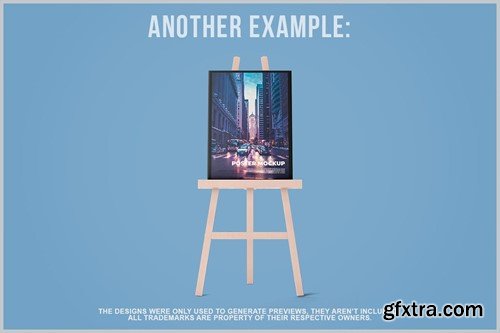 Poster Easel Stand Mockup GSCWLW7